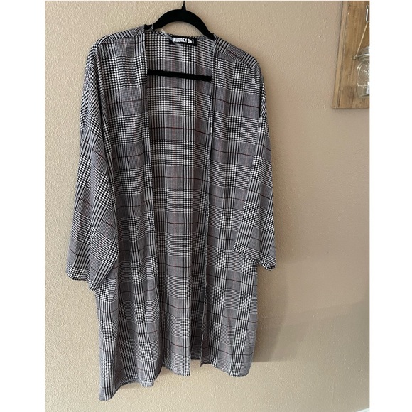 🆕Plaid oversized open front cardigan - Picture 7 of 7